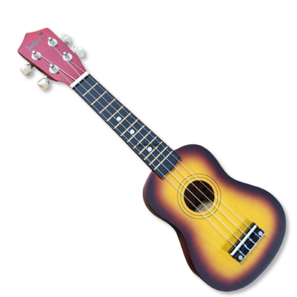 UKULELE SOPRANO CON FUNDA COLOR SOMBREADO (Solar)