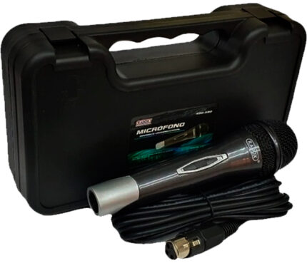 MICROFONO ALAMBRICO APARIENCIA METALICA CON ESTUCHE MARCA (