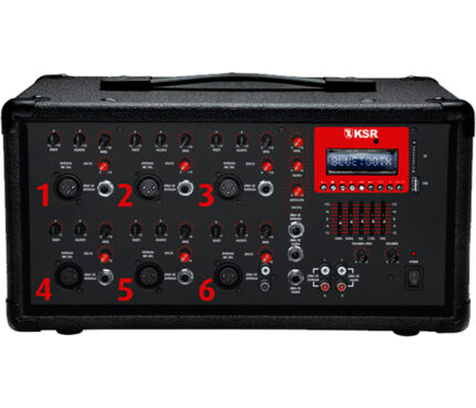 MEZCLADORA AMPLIFICADA (Kaiser) 6 CANALES BT/USB/SD/DISPLAY