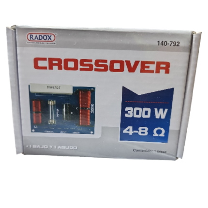 CROSSOVER  4-8 OHMS 300W 1 BAJO 1 AGUDO (Radox)