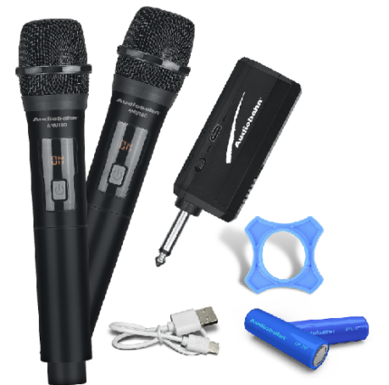 MICROFONOS INALAMBRICOS (Audiobahn) UHF MOD AMU180
