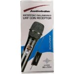 MICROFONO INALAMBRICO (Audiobahn) METALICO CON RECEPTOR RECARGABLE FRECUENCIA UHF MOD AMU170