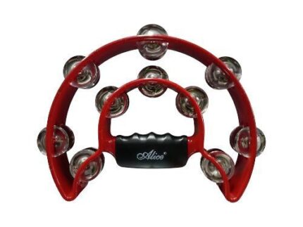 PANDERO DOBLE MEDIA LUNA COLOR ROJO (Alice)