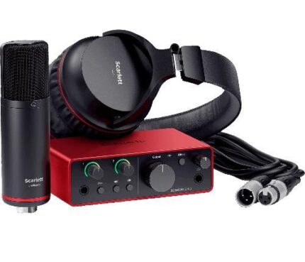 INTERFACE SCARLET  PAQUETE CON AUDIFONOS Y MICROFONO (Focusrite)