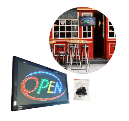 ANUNCIO LUMINOSO DE LED OPEN 246450 (Radox)