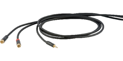 CABLE 1 PLUG 3.5 A 2 RCA DE 1,80 METROS MARCA (proel)