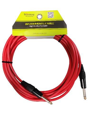 CABLE PLUG 6.3 A 6.3 COLOR ROJO (Soundking)
