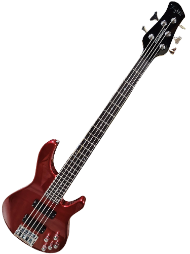 BAJO ELECTRICO DE 5 CUERDAS ROJO SPARKLE (Tagima)
